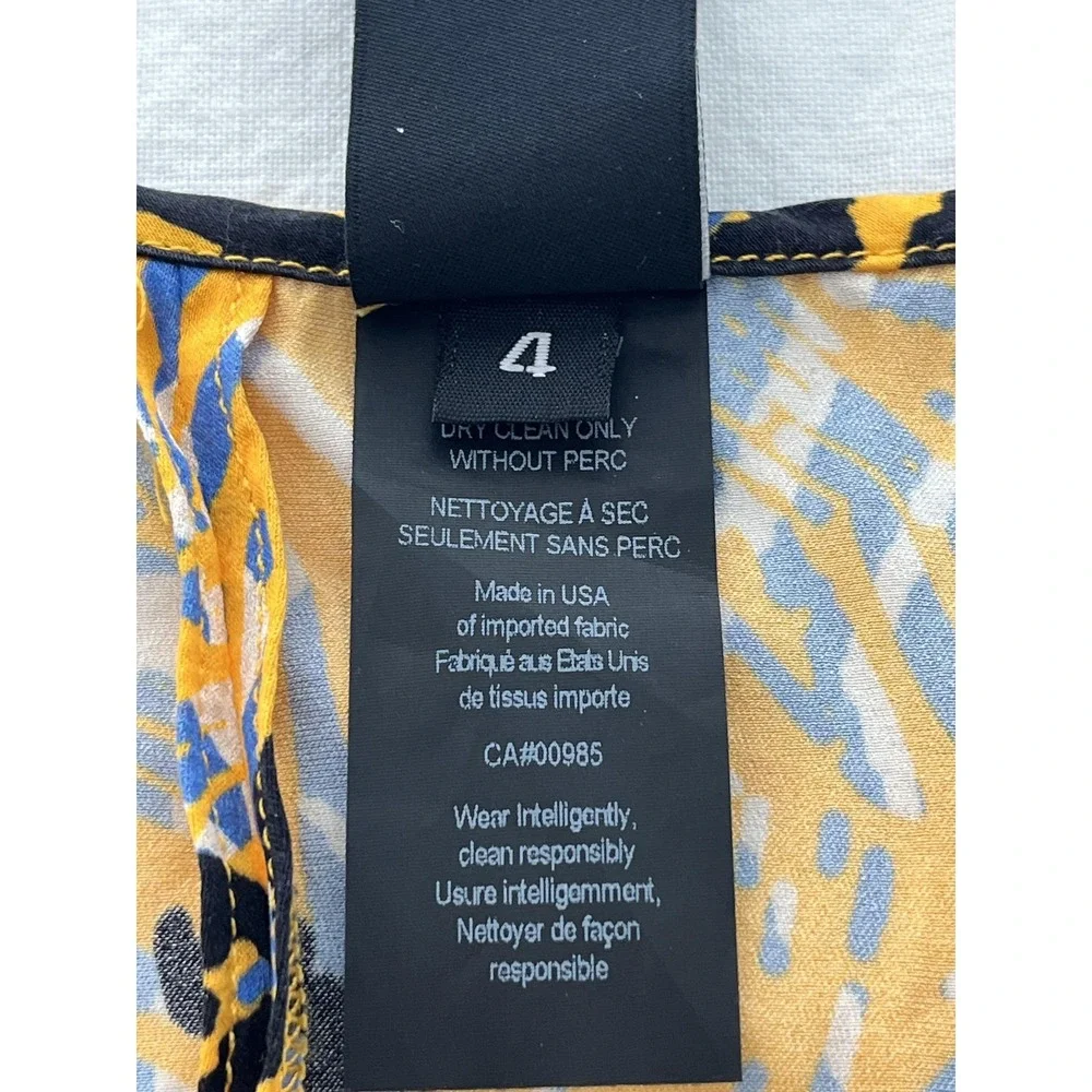 Maria Cornejo Silk Dress Animalia Bias Cut Womens 4 Leopard Animal Print USA - Picture 13 of 15